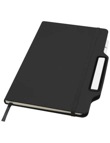 Libreta de tapa dura A5 con combinación de bolígrafo y lápiz "Nexus" (tinta negra)