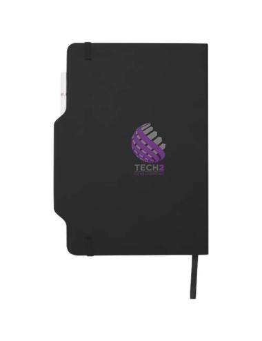 Libreta de tapa dura A5 con combinación de bolígrafo y lápiz "Nexus" (tinta negra)