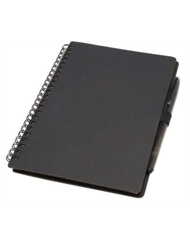 Set de libreta de tapa blanda y bolígrafo reutilizables "Slate" (tinta negra)