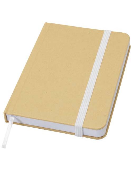 Libreta de tapa dura A6 de material reciclado con páginas lisas "Reed"