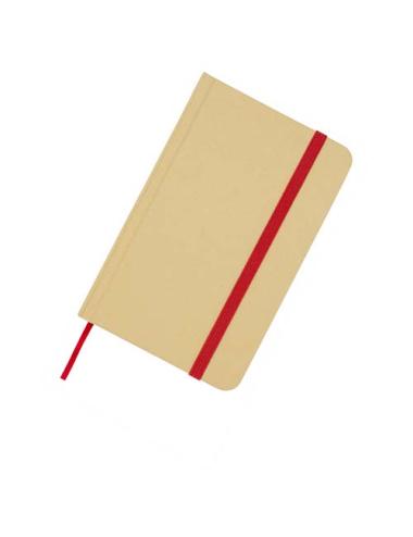 Libreta de tapa dura A6 de material reciclado con páginas lisas "Reed"