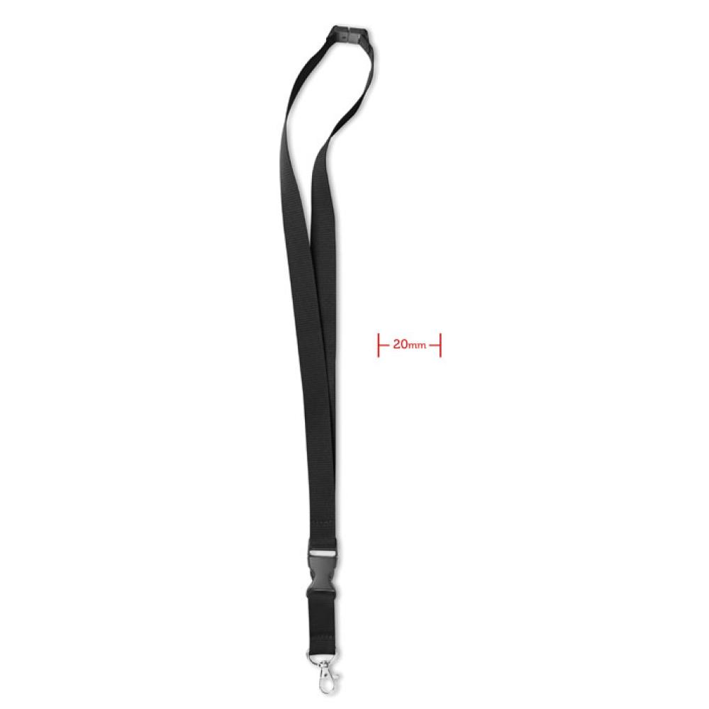 Lanyard mosquetón metal 20 mm