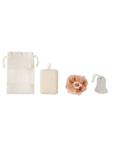 Set de baño en bolsa jute