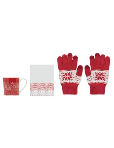 Juego guantes y taza