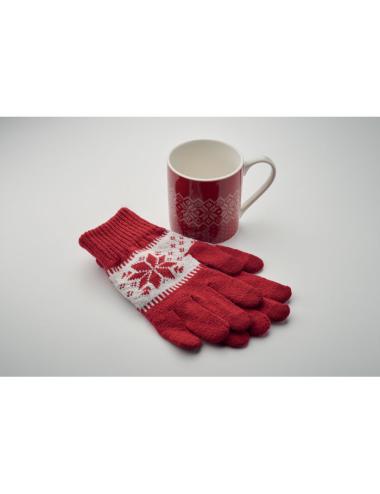 Juego guantes y taza