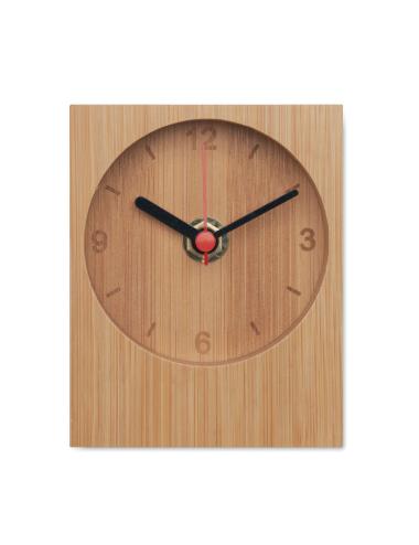 Reloj de sobremesa de bambú