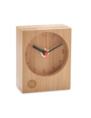 Reloj de sobremesa de bambú