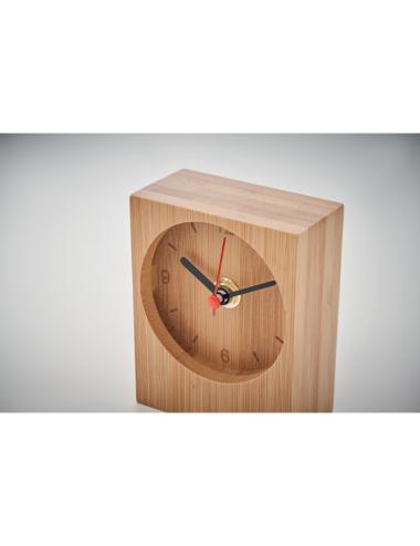 Reloj de sobremesa de bambú