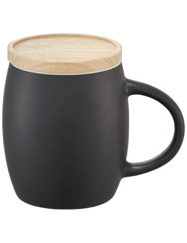 Taza de cerámica de 400 ml con base de madera "Hearth"