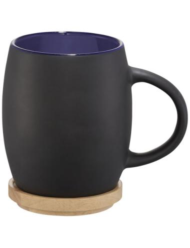 Taza de cerámica de 400 ml con base de madera "Hearth"