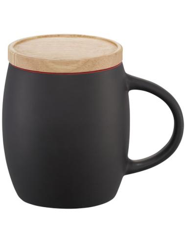 Taza de cerámica de 400 ml con base de madera "Hearth"