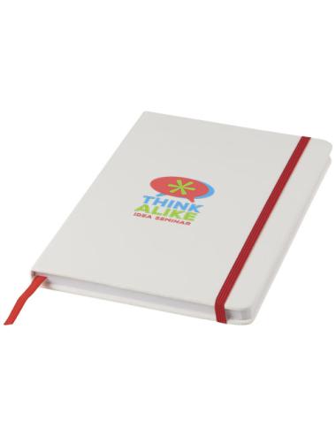 Libreta A5 blanca con cinta de color "Spectrum"