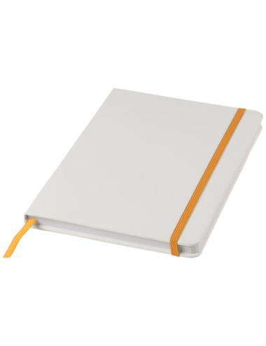 Libreta A5 blanca con cinta de color "Spectrum"