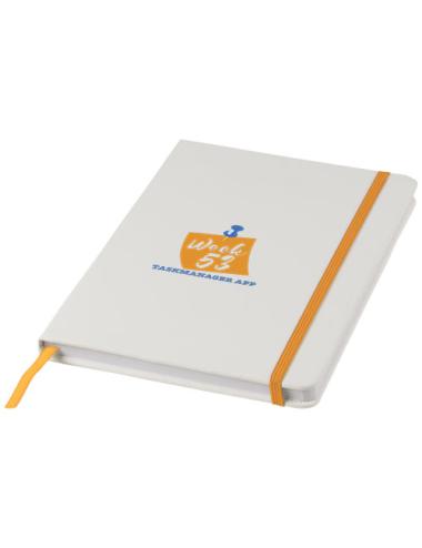 Libreta A5 blanca con cinta de color "Spectrum"