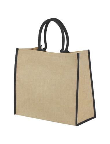 Bolsa Tote de yute con bordes contrastados "Harry"