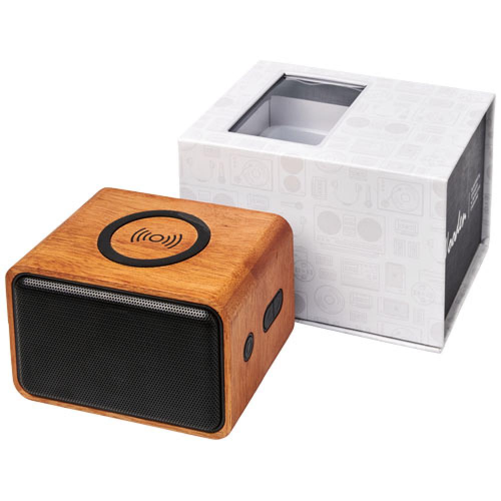 Altavoz con base de carga inalámbrica de 3 W  "Wooden"