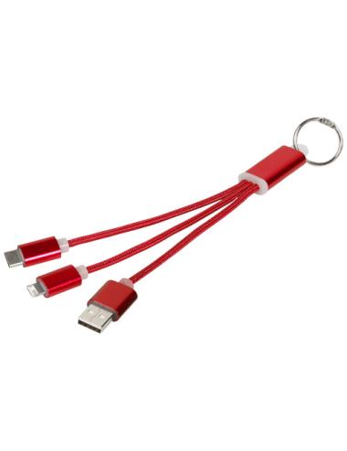 Cable de carga 3 en 1 con llavero "Metal"