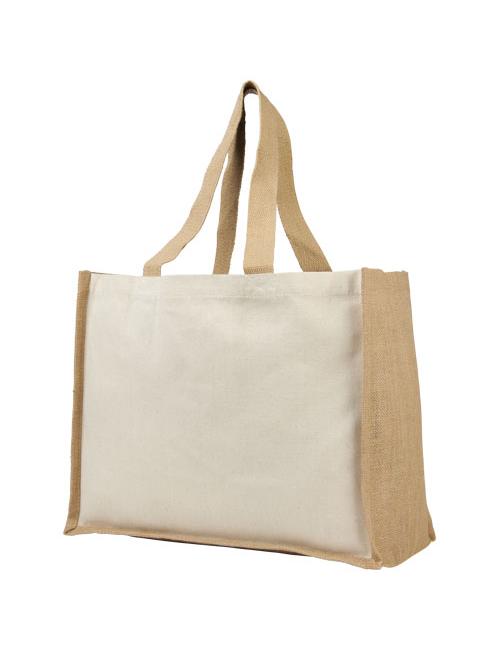 Bolsa Tote para la compra de lona y yute de 320 g/m² "Varai"