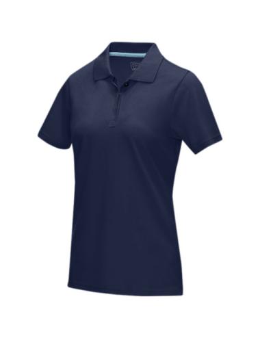 Polo orgánico GOTS de manga corta para mujer "Graphite"