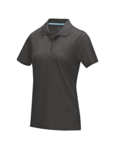 Polo orgánico GOTS de manga corta para mujer "Graphite"