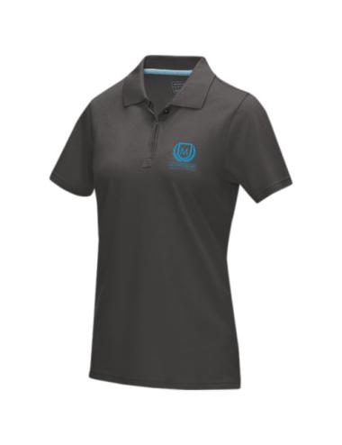 Polo orgánico GOTS de manga corta para mujer "Graphite"