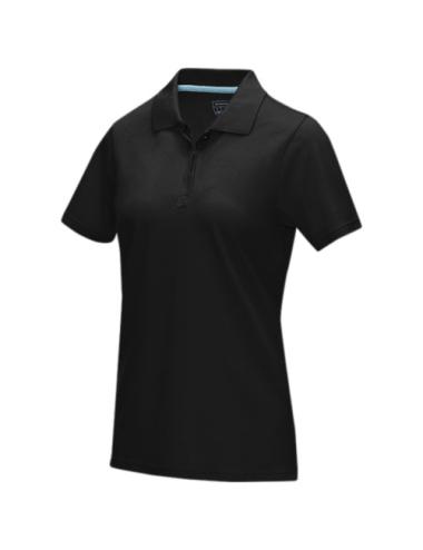 Polo orgánico GOTS de manga corta para mujer "Graphite"