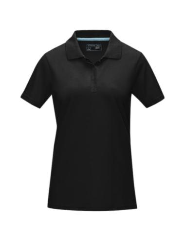 Polo orgánico GOTS de manga corta para mujer "Graphite"