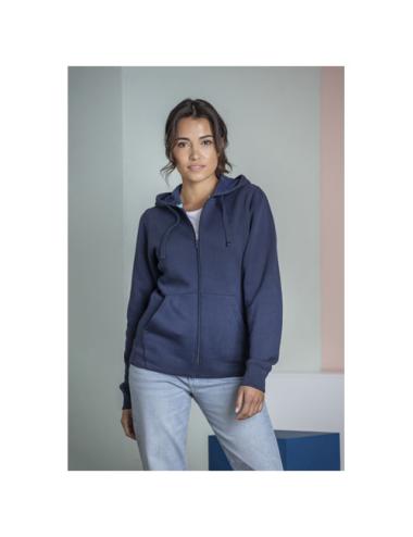 Sudadera con capucha y cremallera completa de orgánico GOTS para mujer "Ruby"