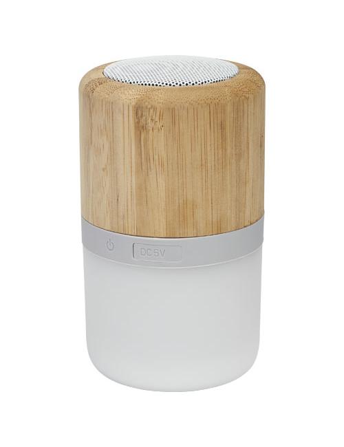 Altavoz de bambú con Bluetooth® y luz "Aurea"