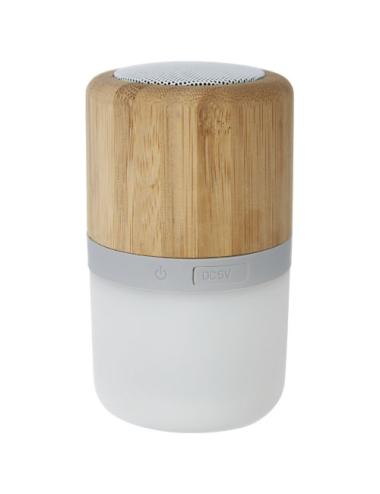 Altavoz de bambú con Bluetooth® y luz "Aurea"