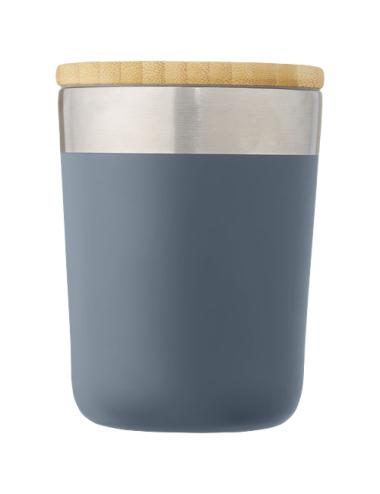 Vaso de 300 ml de acero inoxidable con aislamiento al vacío de cobre y tapa de bambú "Lagan"