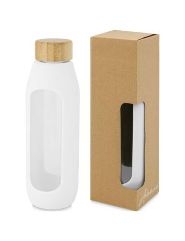 Botella de vidrio borosilicato con agarre de silicona de 600 ml  "Tidan"