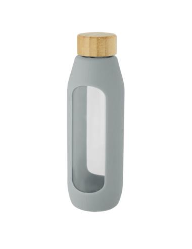 Botella de vidrio borosilicato con agarre de silicona de 600 ml  "Tidan"