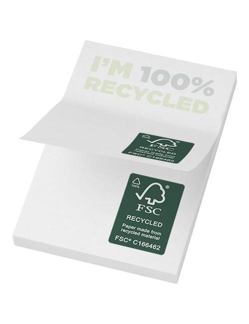 Bloc de notas adhesivas de papel reciclado de 50 x 75 mm "Sticky-Mate®"