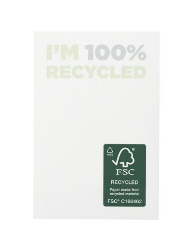 Bloc de notas adhesivas de papel reciclado de 50 x 75 mm "Sticky-Mate®"