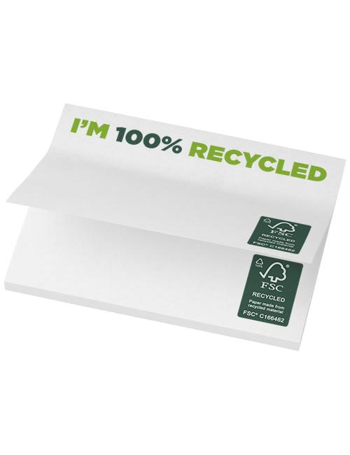 Bloc de notas adhesivas de papel reciclado de 100 x 75 mm "Sticky-Mate®"