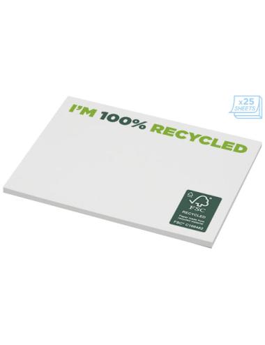 Bloc de notas adhesivas de papel reciclado de 100 x 75 mm "Sticky-Mate®"