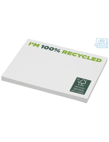 Bloc de notas adhesivas de papel reciclado de 100 x 75 mm "Sticky-Mate®"