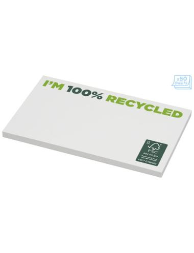 Bloc de notas adhesivas de papel reciclado de 127 x 75 mm "Sticky-Mate®"