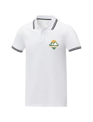 Polo de manga corta con ribete para hombre "Amarago"