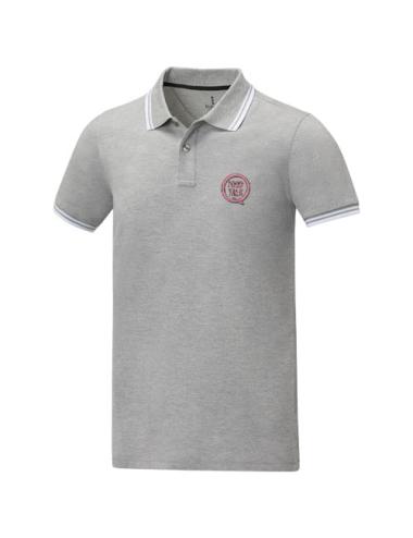 Polo de manga corta con ribete para hombre "Amarago"