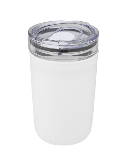 Vaso de vidrio de 420 ml con pared exterior de plástico reciclado "Bello"