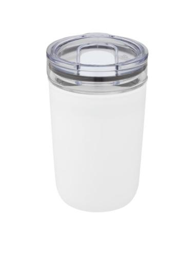 Vaso de vidrio de 420 ml con pared exterior de plástico reciclado "Bello"