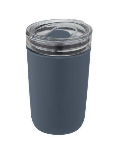 Vaso de vidrio de 420 ml con pared exterior de plástico reciclado "Bello"