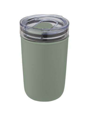 Vaso de vidrio de 420 ml con pared exterior de plástico reciclado "Bello"