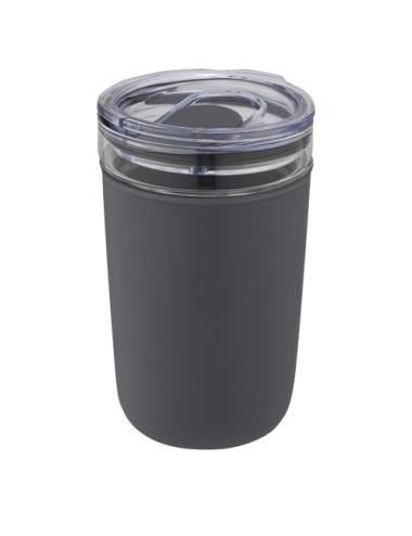 Vaso de vidrio de 420 ml con pared exterior de plástico reciclado "Bello"