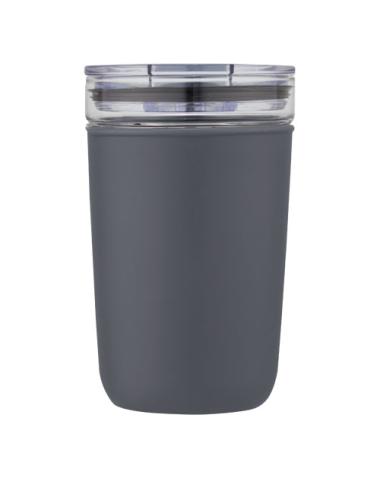 Vaso de vidrio de 420 ml con pared exterior de plástico reciclado "Bello"