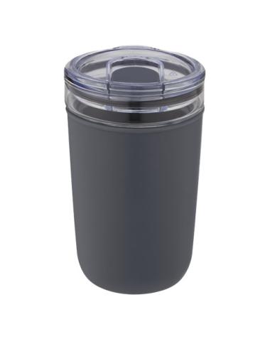 Vaso de vidrio de 420 ml con pared exterior de plástico reciclado "Bello"