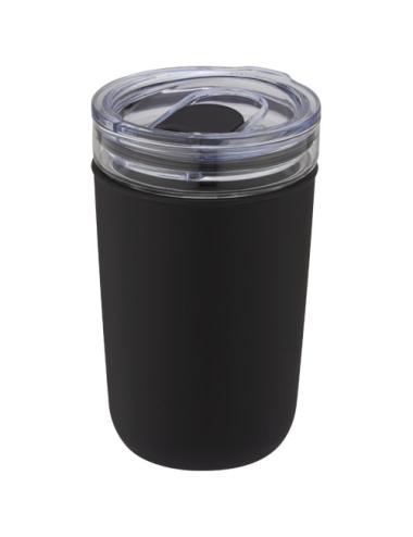 Vaso de vidrio de 420 ml con pared exterior de plástico reciclado "Bello"