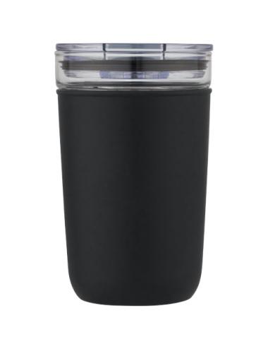 Vaso de vidrio de 420 ml con pared exterior de plástico reciclado "Bello"